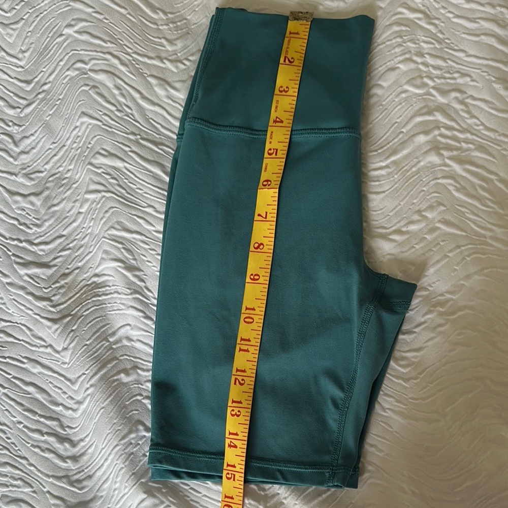 Athleta Green High Waist Athletic Shorts - Picture 8 of 10